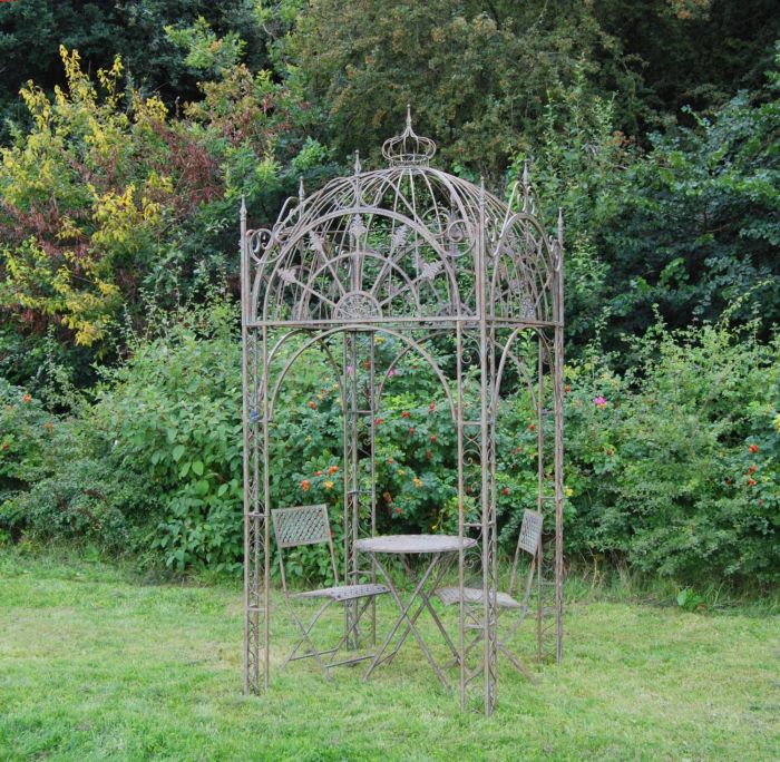 Buy Ascalon Square Metal Garden Pavillion Antique Blue Rust