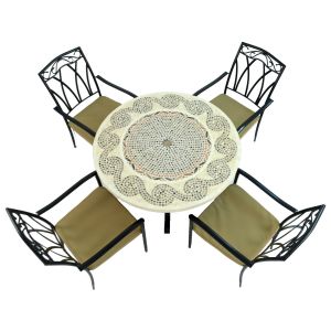 Avignon 110cm Dining Table with 4 Ascot Chairs