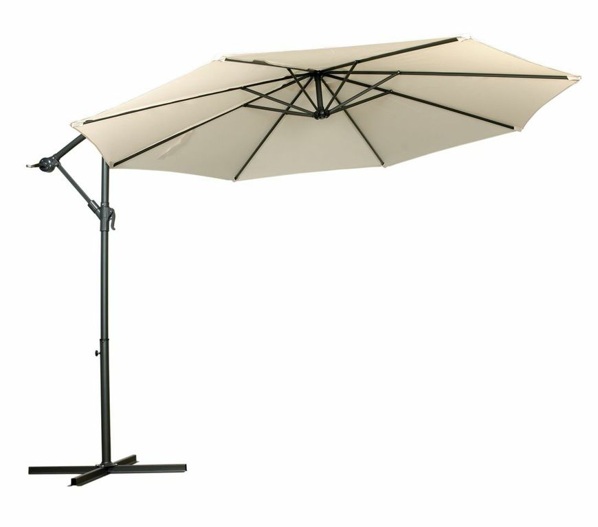 Royalcraft Standard Ivory Cantilever 3m Parasol with Cross Stand